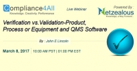 Equipment and QMS Software by Verification Process